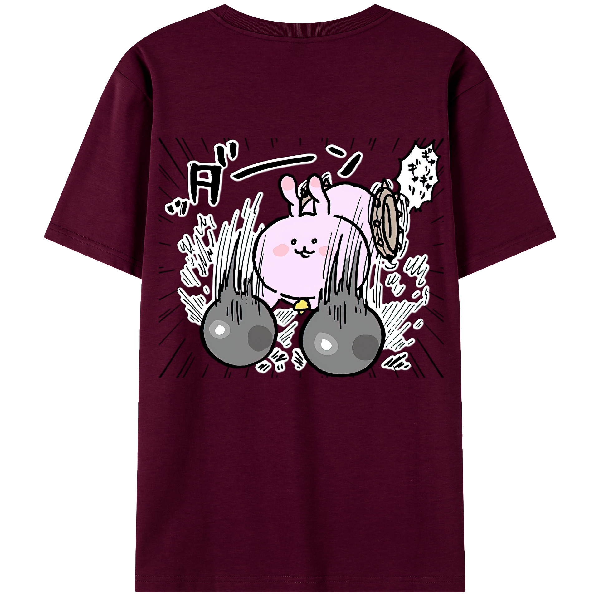 （画像用） ちいかわ うさぎ Chii-kawa usagi レディース半袖Tシャツ(バックプリント)